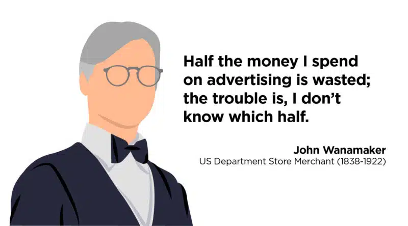 John Wanamaker quote on advertising